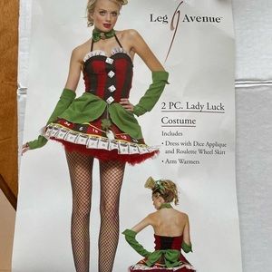 𝅺LADY Luck Costume, 2 Pc Set, Size M